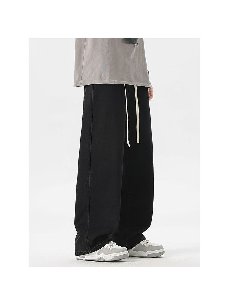 Мужские джинсы свободного кроя на шнуровке, деним хлопок 78%, 7 цветов на выбор