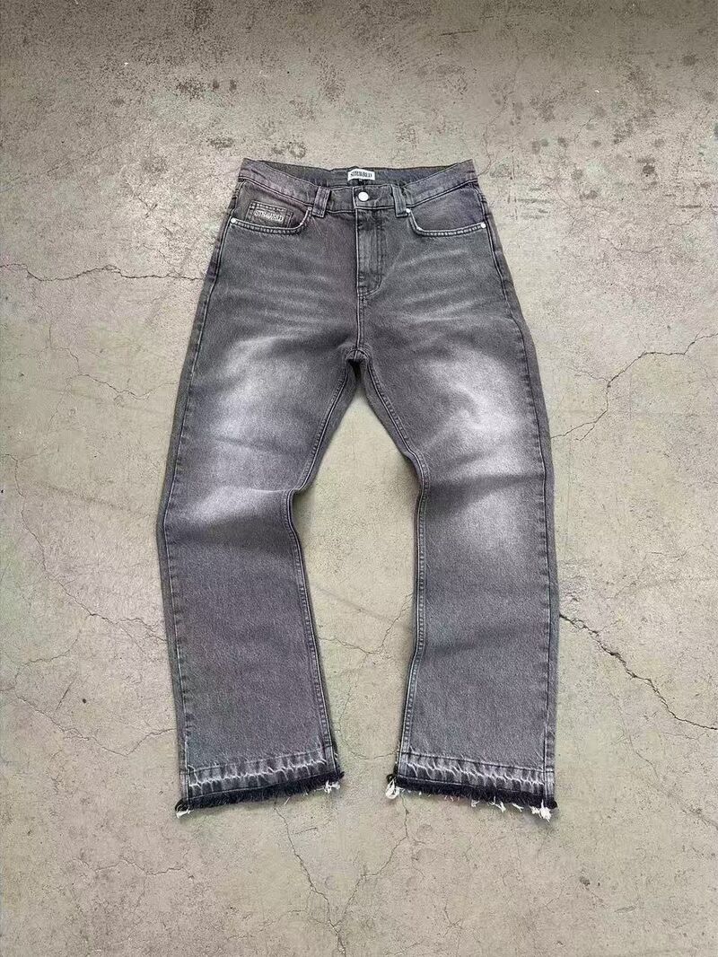 Мужские прямые однотонные джинсы, базовый крой, 3 цвета, S–XL
