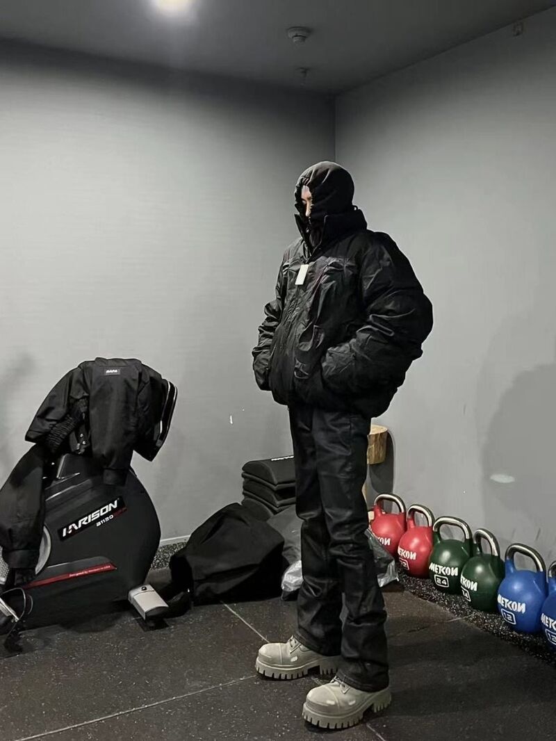 Мужские джинсы с восковым покрытием, высокая посадка, зауженные с напуском, средняя тяжучесть