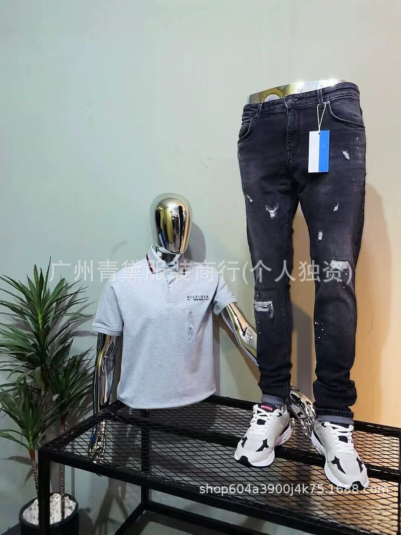 Джинсы мужские FV приталенные, зауженные, европейский стиль