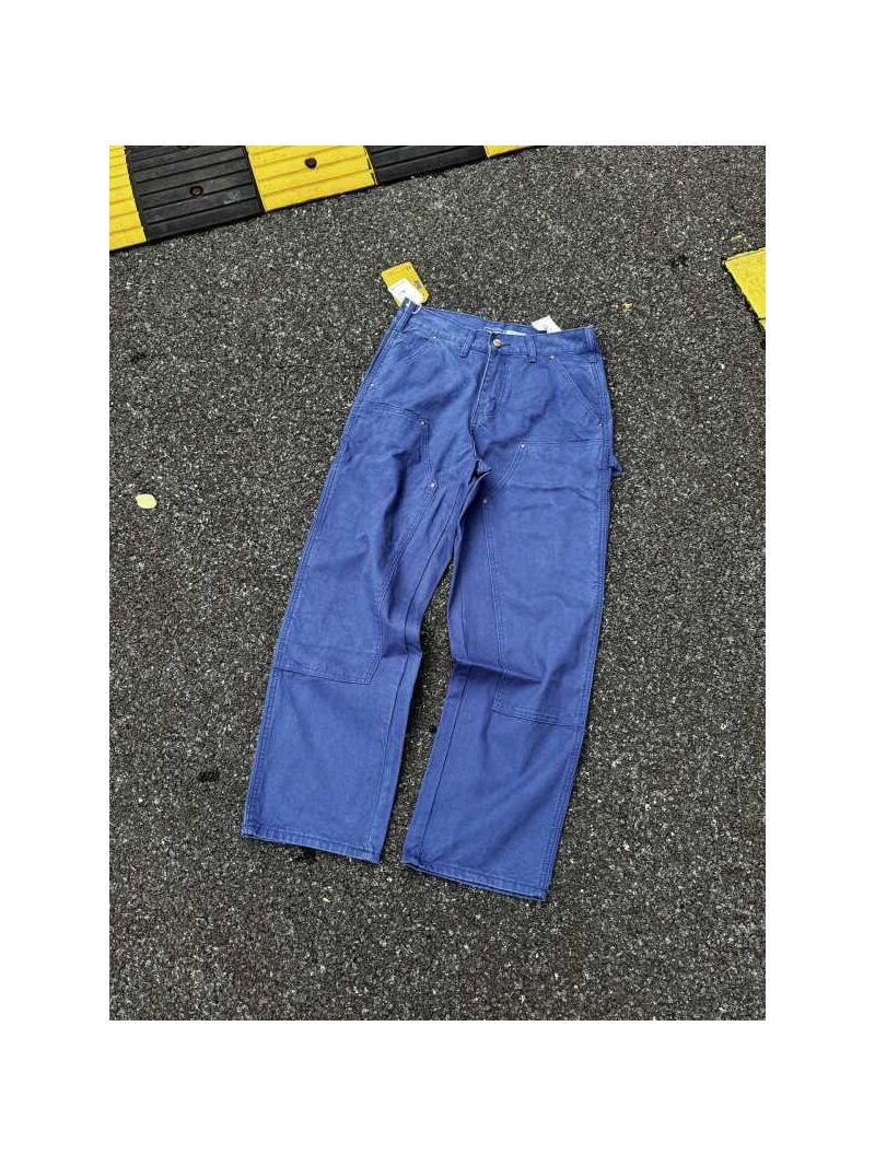 Мужские джинсы в стиле Carhartt, лесоруб-воркwear, японский кэжуал, свободный прямой крой, варёнка