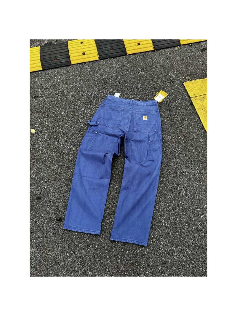 Мужские джинсы в стиле Carhartt, лесоруб-воркwear, японский кэжуал, свободный прямой крой, варёнка
