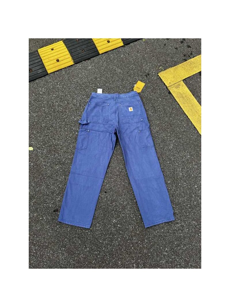 Мужские джинсы в стиле Carhartt, лесоруб-воркwear, японский кэжуал, свободный прямой крой, варёнка