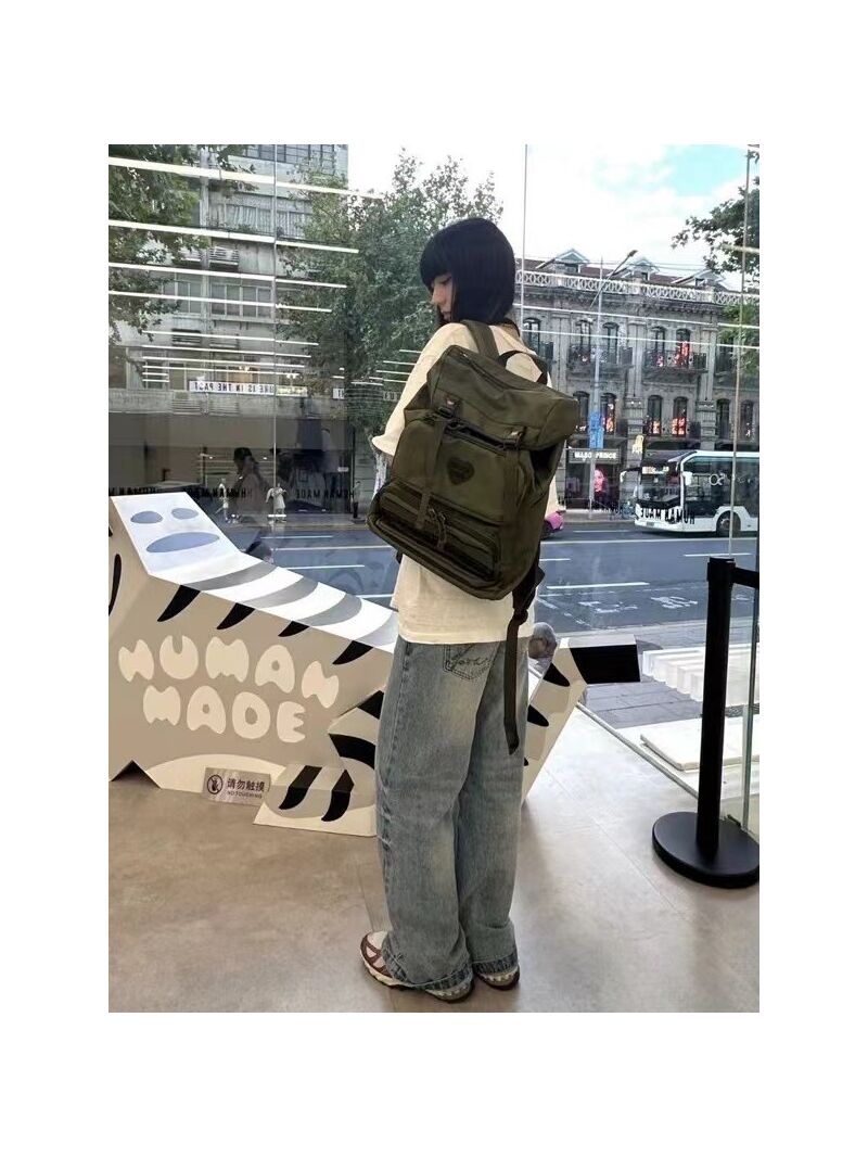 Рюкзак Shanyi HM в стиле милитари, нейлон, много карманов, для ноутбука 14″, 29×43×16 см