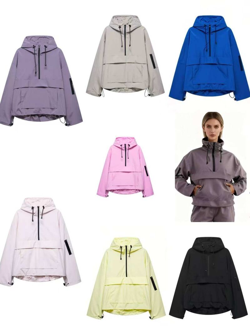 Женская куртка MYDR с капюшоном в стиле workwear, водо-, масло- и грязеотталкивающая ткань, оверсайз