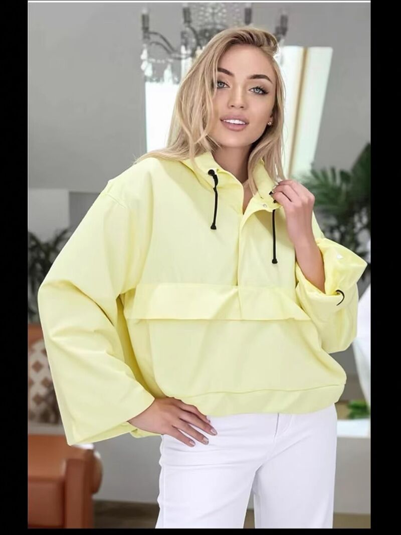 Женская куртка MYDR с капюшоном в стиле workwear, водо-, масло- и грязеотталкивающая ткань, оверсайз
