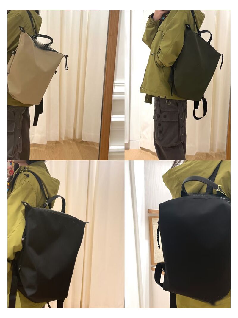 Рюкзак Energy в стиле Longchamp, нейлон, унисекс, лёгкий, 32×14×38 см, ноутбук до 15 дюймов