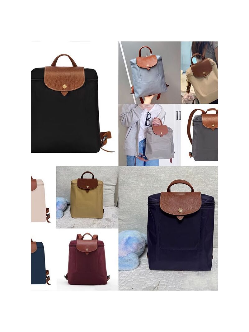 Рюкзак Longchamp классический нейлоновый, складной, водонепроницаемый, лёгкий, 28×10×26 см