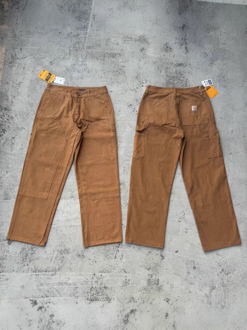 Мужские джинсы в стиле workwear Carhartt, свободный прямой крой, японский ретро-стиль