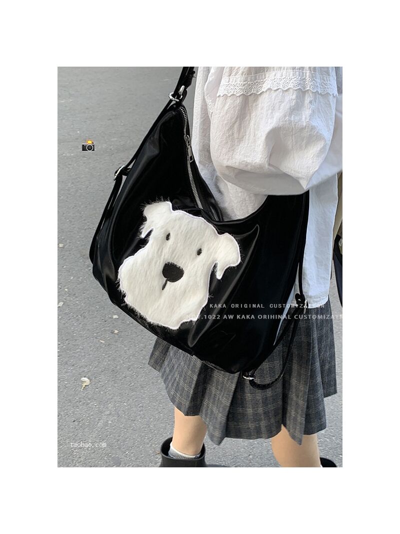 Сумка-тоут Xinmanli с собачкой, 2 в 1: рюкзак и сумка на плечо, полиэстер, 35×25×14 см