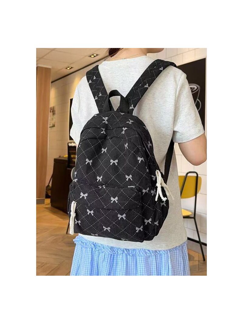 Рюкзак женский с бантом в корейском стиле, клетка, 31×12×39 см, несколько моделей