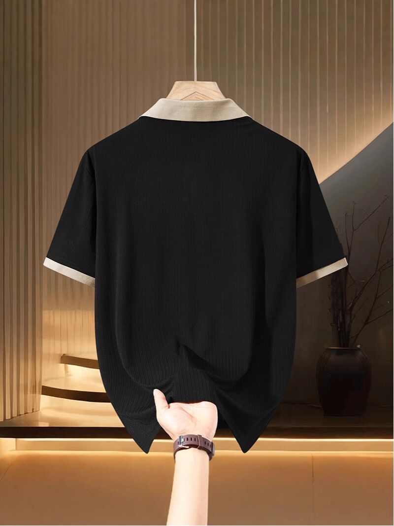Мужская футболка-поло больших размеров 5XL–13XL, свободная, короткий рукав, тонкая, летняя