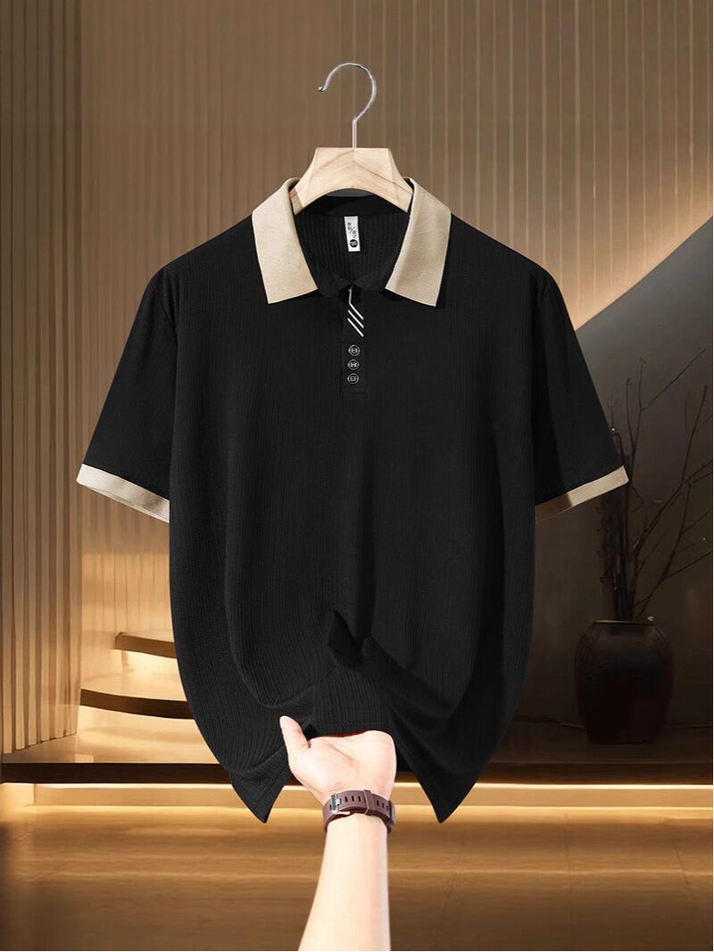 Мужская футболка-поло больших размеров 5XL–13XL, свободная, короткий рукав, тонкая, летняя