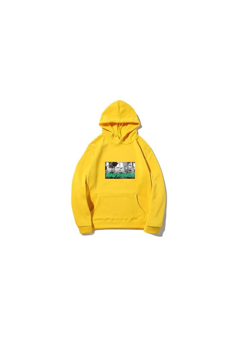 Худи унисекс с аниме-принтом Wind Breaker, свободный крой, капюшон, карман