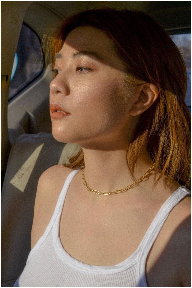 Колье-чокер Miya Sophia Jewelry, короткая цепочка из меди с позолотой, минимализм, обхват 41–50 см, 10 г