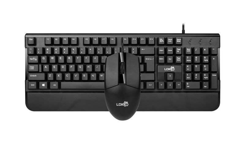 Клавиатура и мышь Redkai 1902, проводной комплект USB, тонкий, для офиса