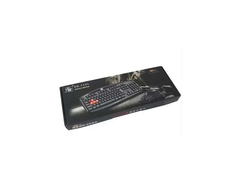Проводной комплект клавиатура и мышь Lisheng KB-1101, USB, влагозащита, для офиса, дома и игр