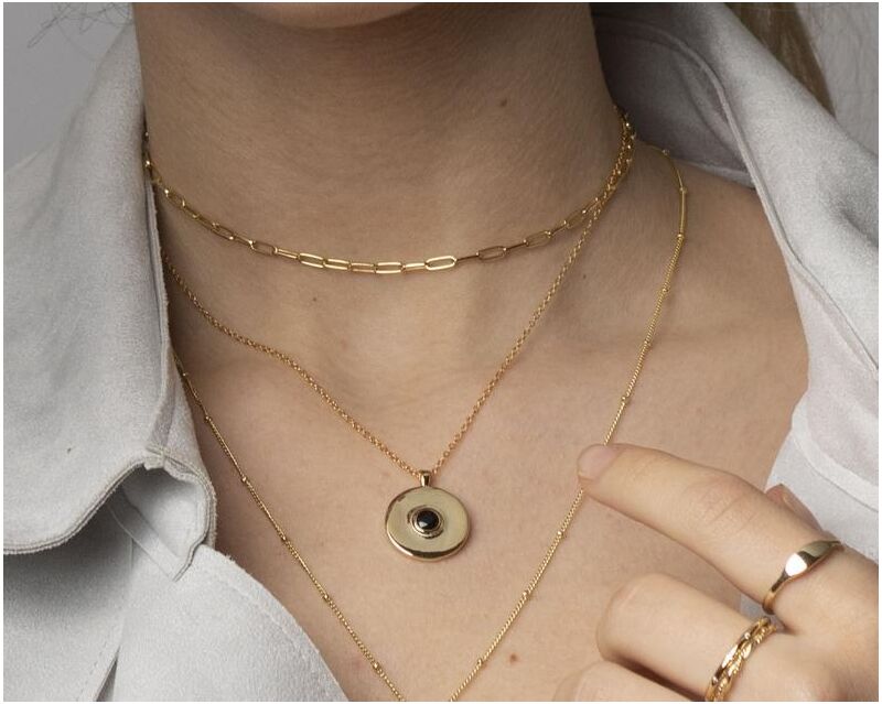 Колье-чокер Miya Sophia Jewelry, короткая цепочка из меди с позолотой, минимализм, обхват 41–50 см, 10 г