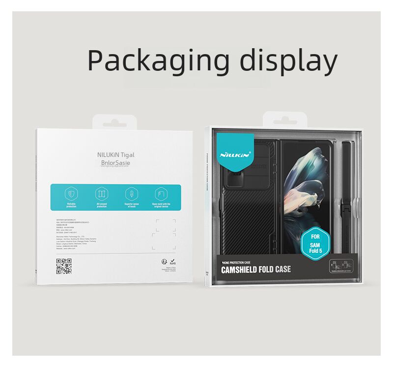 Чехол Nillkin CamShield Fold для Samsung Galaxy Z Fold 5, со шторкой камеры и подставкой