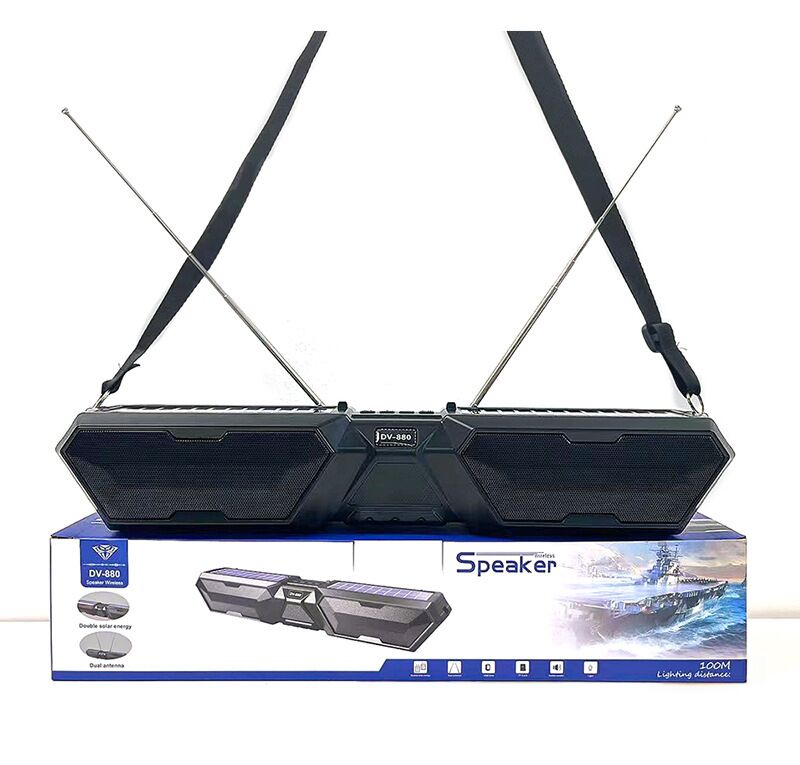 Портативная Bluetooth-колонка BDL DV-880 на солнечной батарее, два динамика