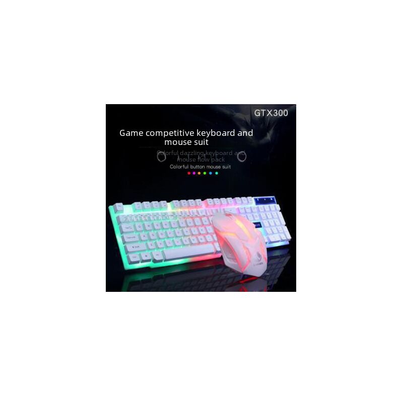 Проводной игровой комплект клавиатура и мышь LIMEIDE GTX300, разноцветная подсветка, USB