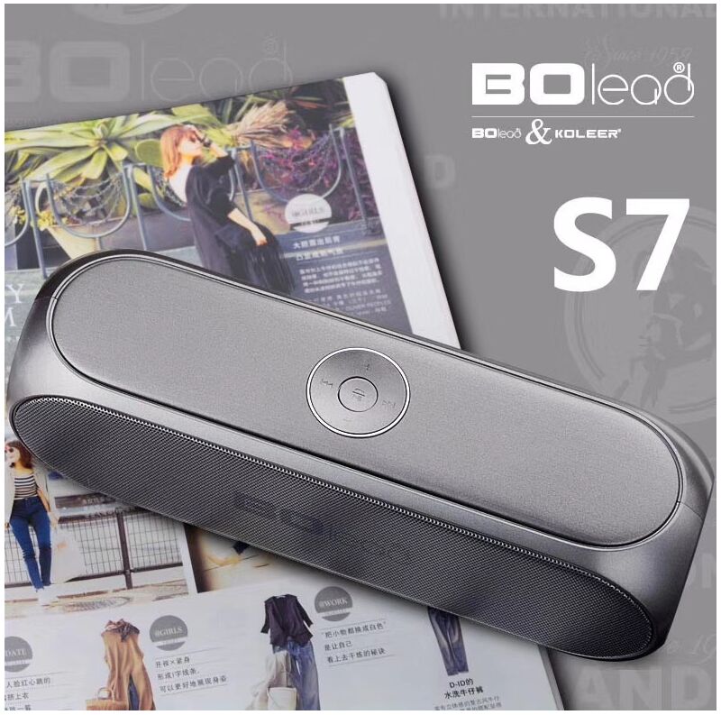 Портативная Bluetooth-колонка Teal S7 с двумя динамиками и усиленным басом, 2×5 Вт, слот для карты памяти