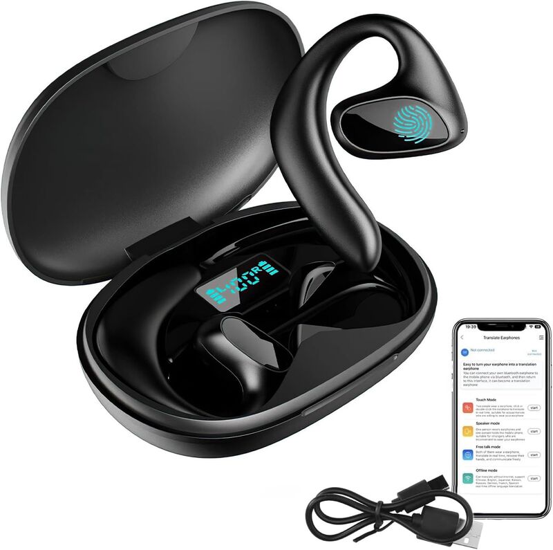 Наушники-переводчик M8 с открытой посадкой на ухо, Bluetooth 5.4, автономность 8+ часов