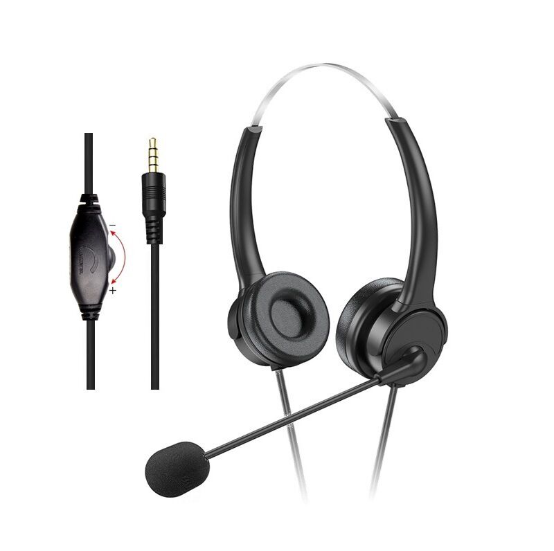 Проводная гарнитура OY132 накладная с микрофоном, 3.5 мм/USB/Type-C, для колл-центра и ПК