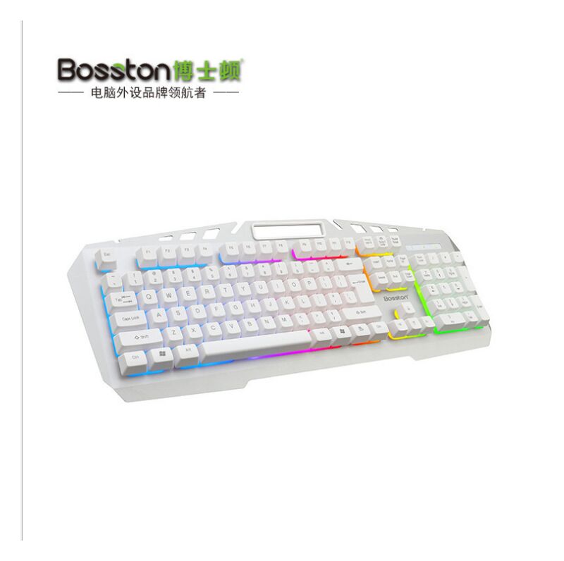 Проводной игровой комплект клавиатура и мышь Bosston 8350, металлическая панель, механическое ощущение клавиш, USB