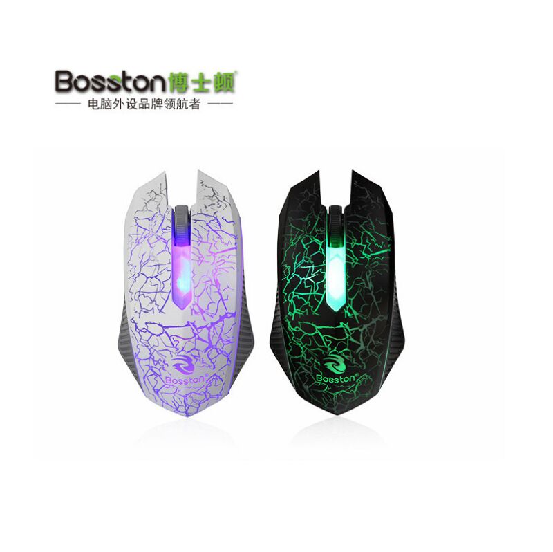 Проводной игровой комплект клавиатура и мышь Bosston 8350, металлическая панель, механическое ощущение клавиш, USB