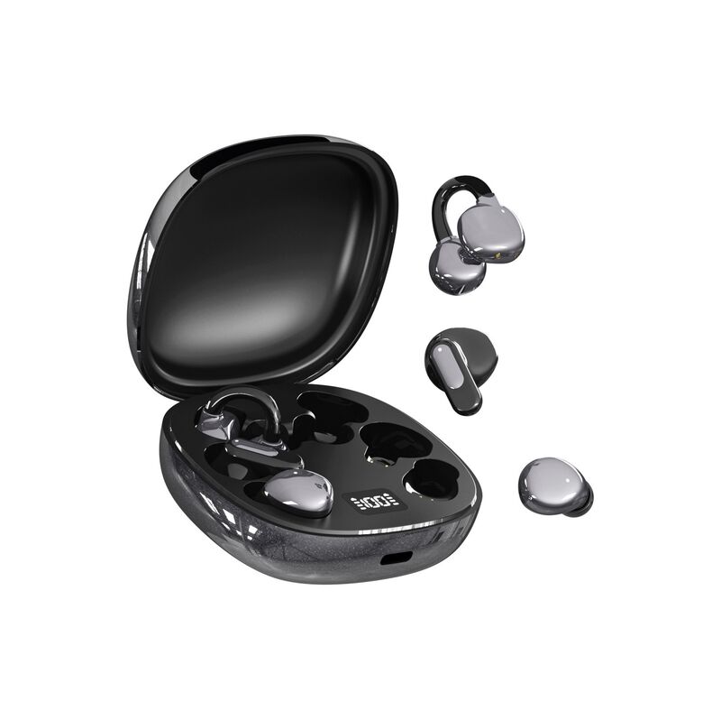 Беспроводные наушники B115 3 в 1, 6 наушников: клипсы и вкладыши, для сна, Bluetooth 5.4, дисплей заряда