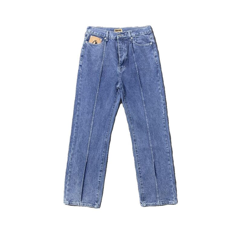 Джинсы Corteiz Alcatraz с вышитым логотипом, свободный прямой крой
