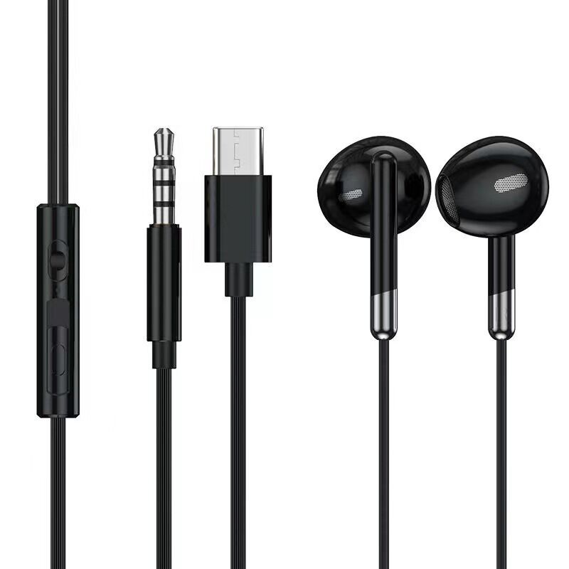 Наушники-вкладыши Type-C с цифровым декодированием, HiFi, для iPhone, проводные, с пультом