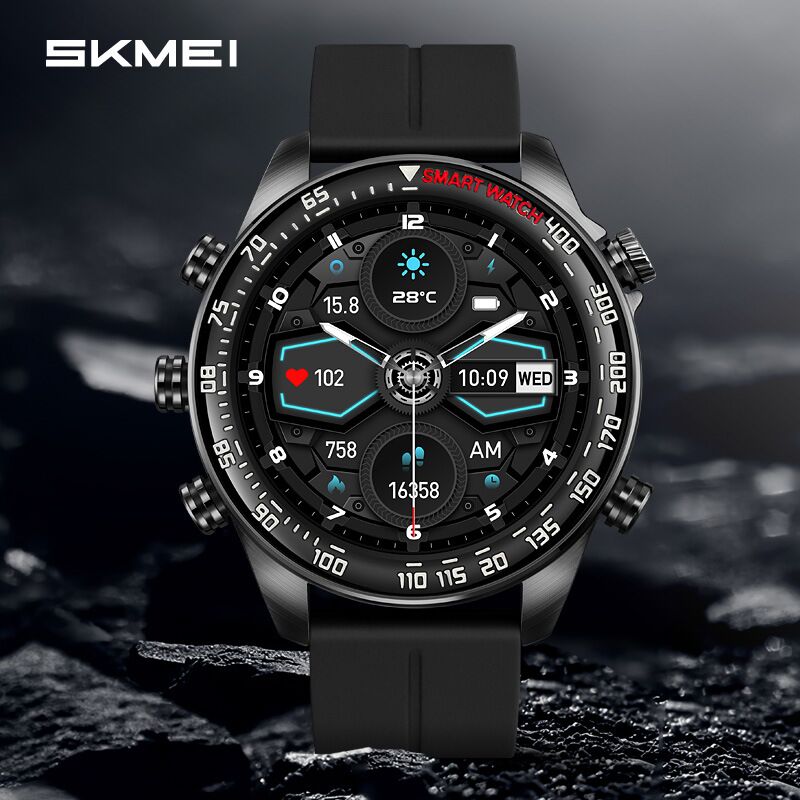 Смарт-часы SKMEI S247 с AMOLED-экраном, звонки по Bluetooth, пульс, давление, SpO2, до 21 дня
