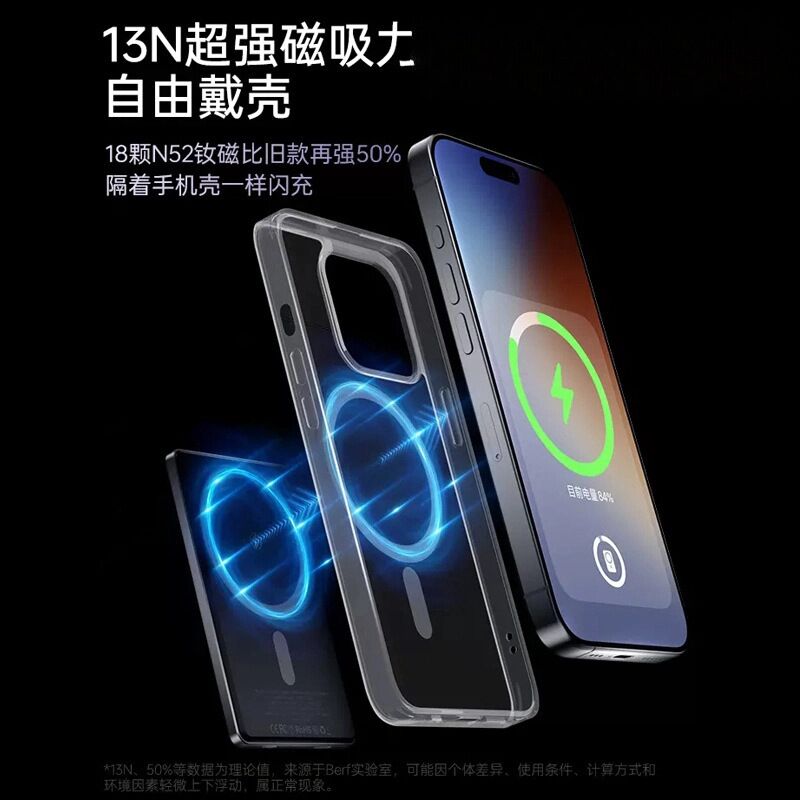 Ультратонкий магнитный внешний аккумулятор Baojiecheng K09PRO MagSafe, алюминиевый корпус, 10000 мА·ч