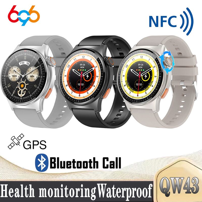Смарт-часы QW49 с ЭКГ+PPG, экраном 1,39″, звонками по Bluetooth и вращающейся кнопкой