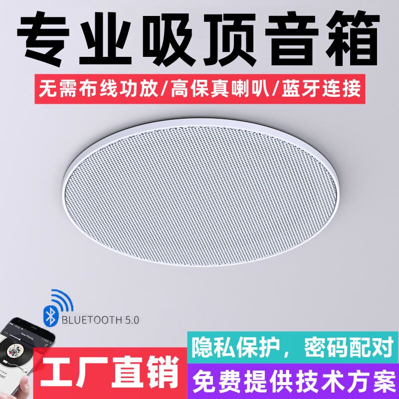 Потолочная Bluetooth-колонка CH601 встраиваемая, 30 Вт, динамик 5", TWS, без усилителя, блок питания 12 В