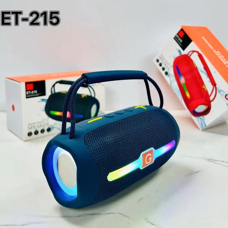 Портативная Bluetooth-колонка ET-215 с RGB-подсветкой и ручкой, 2 динамика, 6 Вт, Bluetooth 5.3