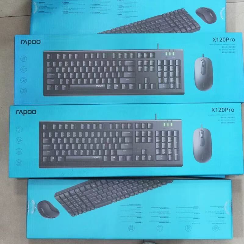 Проводной комплект клавиатура и мышь Rapoo X120PRO, USB, для ноутбука и офиса