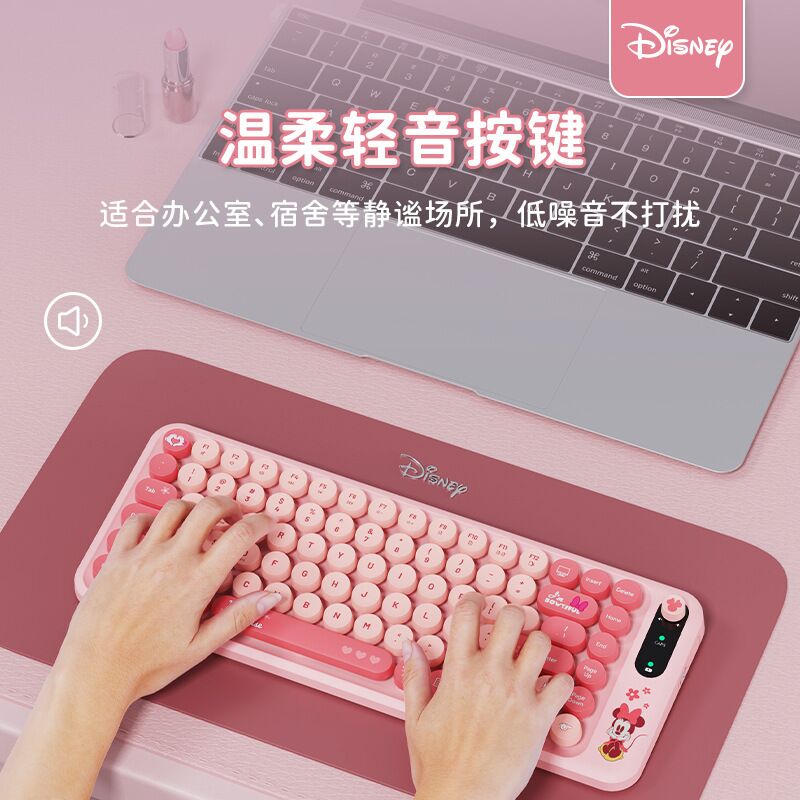 Беспроводной комплект клавиатура и мышь Disney MK100 с Микки и Минни, USB, для ноутбука и офиса
