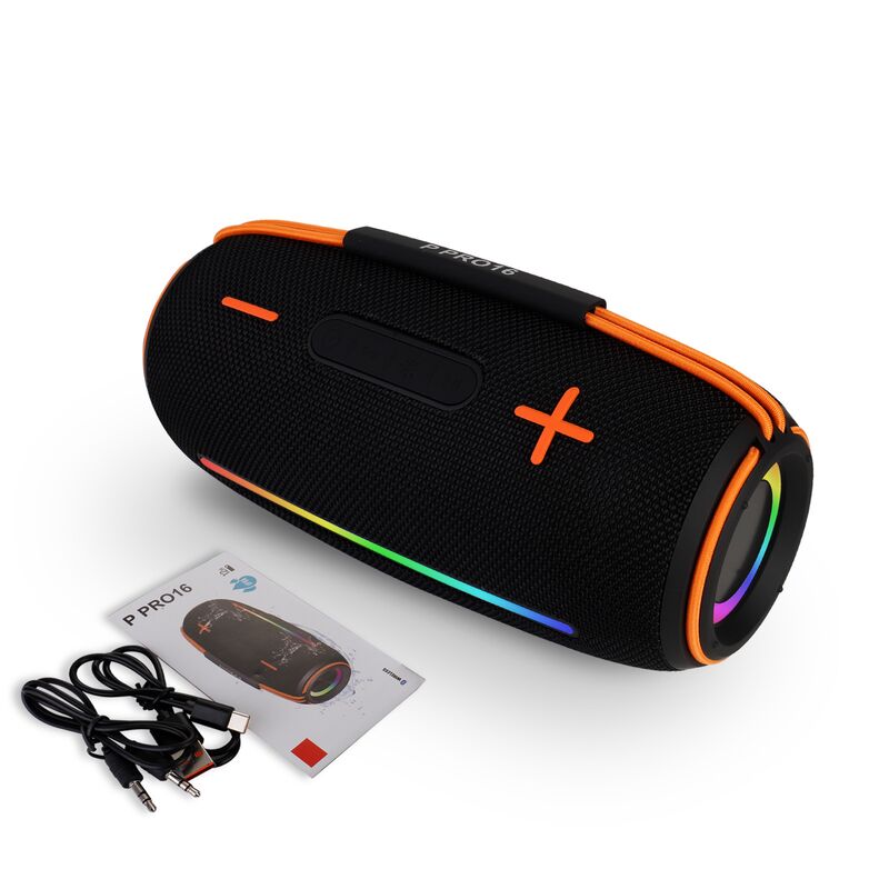 Портативная Bluetooth-колонка PR016 в тканевом корпусе, RGB-подсветка, 20 Вт, 2 динамика, IPX6