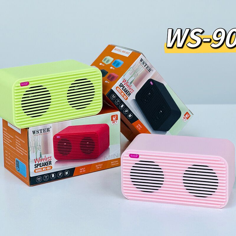 Мини Bluetooth-колонка WS-902 прямоугольная, 2 динамика, слот для карт памяти, до 10 Вт