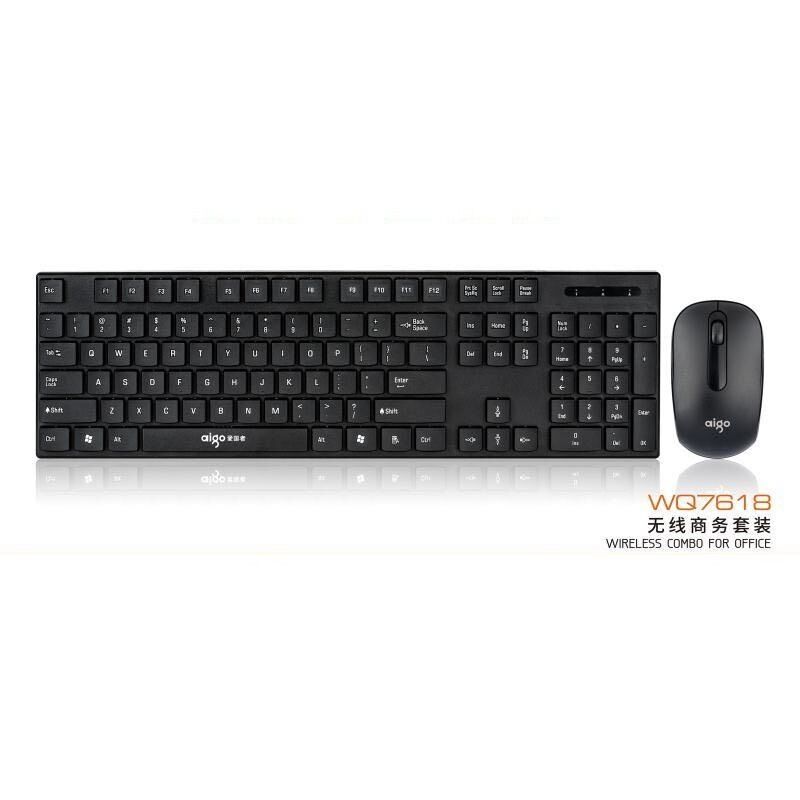 Беспроводной комплект клавиатура и мышь aigo WQ7618, 2,4 ГГц, USB, для ноутбука и моноблока