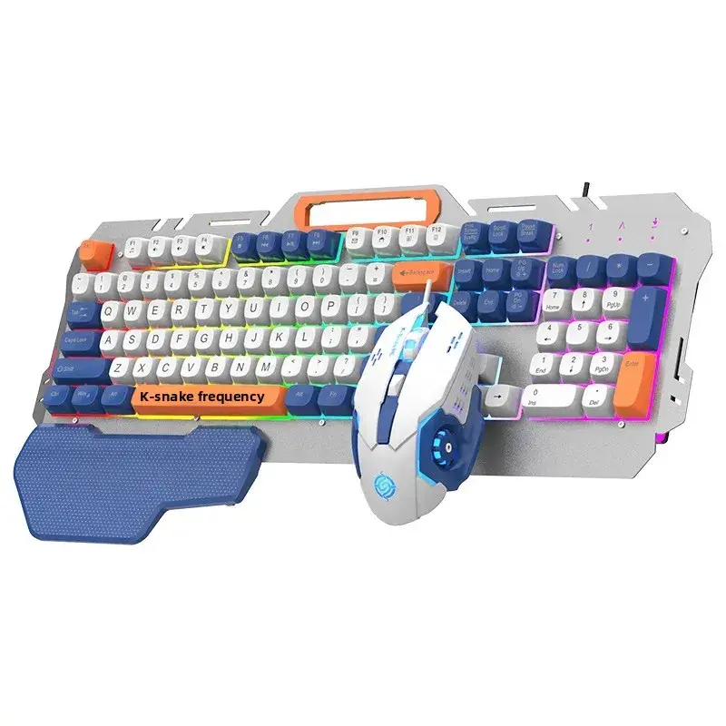 Игровой комплект клавиатура и мышь Viper KM160 в металлическом корпусе, с подсветкой, USB
