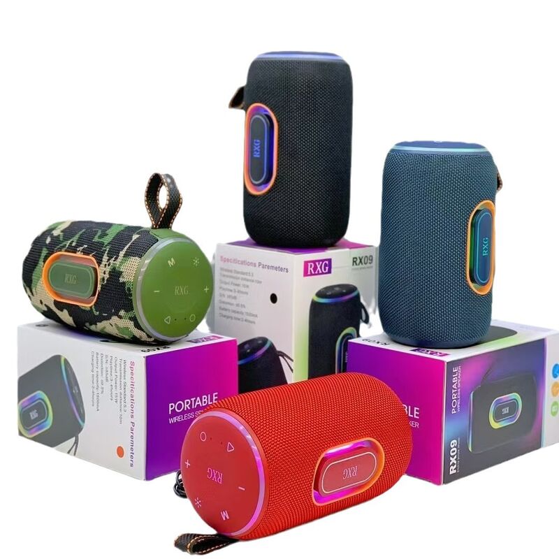 Портативная Bluetooth-колонка RX09 с RGB-подсветкой, 2 динамика, 15 Вт, FM, TWS, Type-C