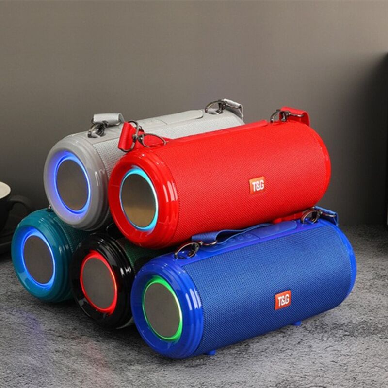 Портативная Bluetooth-колонка T&G TG537 с ремнём, 2 пассивных излучателя, FM-радио, TWS, 10 Вт