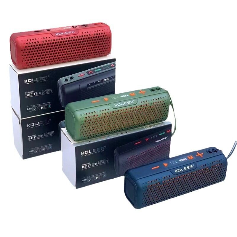 Портативная Bluetooth-колонка LOLEER S883, 2 динамика, 10 Вт, TWS, слот для карты, усиленный бас