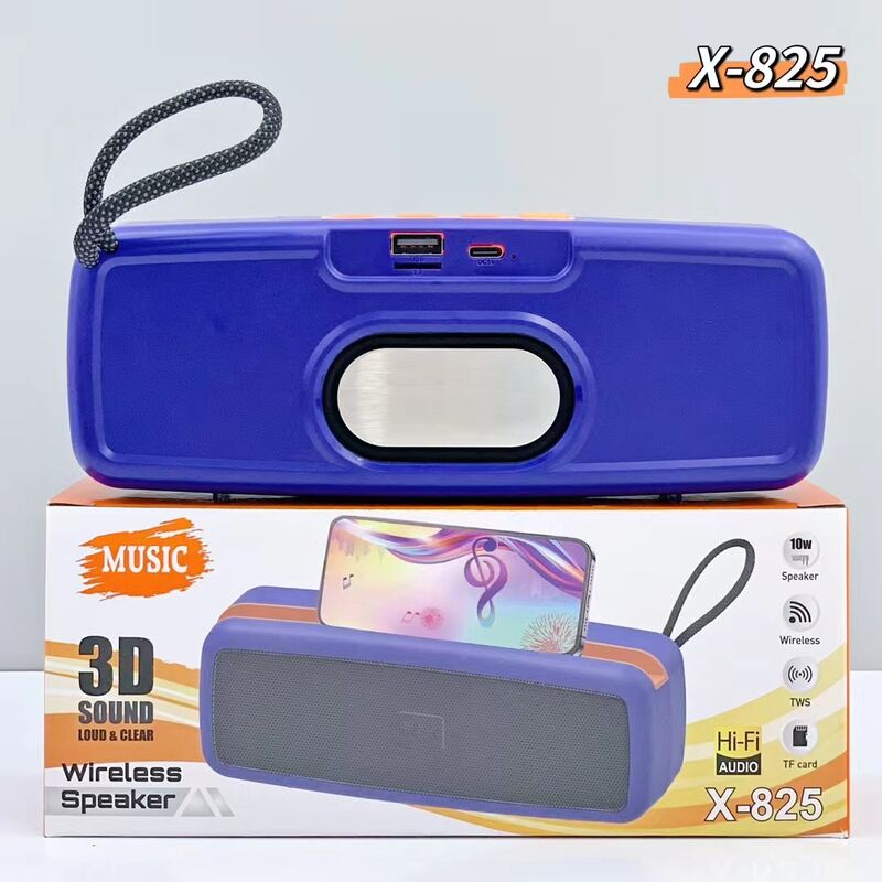 Портативная Bluetooth-колонка X-825 с цветной подсветкой и слотом для карт памяти, 2 динамика, Bluetooth 5.3, 10 Вт