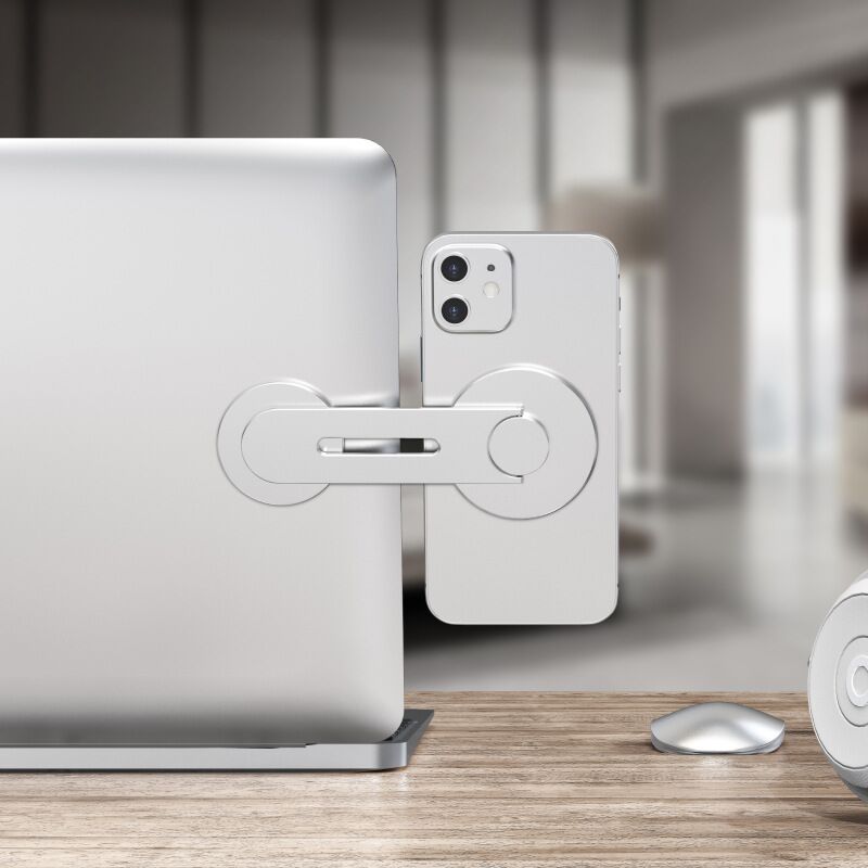 Магнитный держатель Qiaodu для iPhone 17: крепление камеры к MacBook и в автомобиль Tesla, алюминий