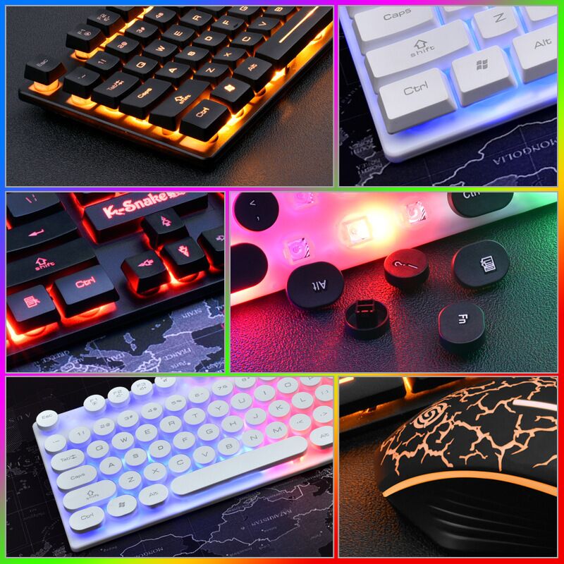 Проводной комплект клавиатура и мышь Viper KM320 с подсветкой, USB, влагозащита, для игр и ноутбука